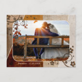 Boho Terra Cottaの写真結婚ありがとうはがき ポストカード (正面)