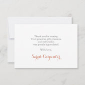 Boho Terracottaありがとうノートカード ノートカード (裏面)