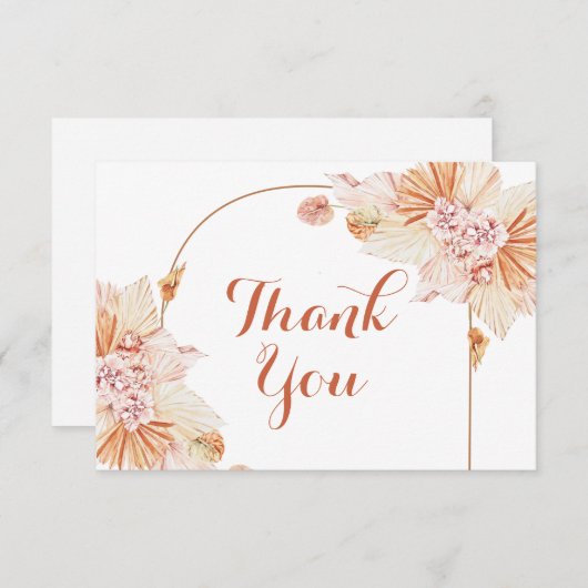 Boho Terracottaありがとうノートカード ノートカード (正面/裏面)