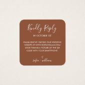 Boho Terracottaの結婚ウェブサイトQRコードRSVP (正面)