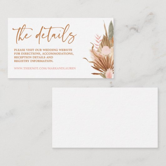 Boho Terracottaウェブサイト情報エンクロージャカード エンクロージャーカード (正面/裏面)