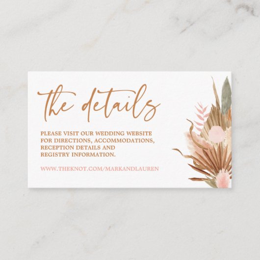 Boho Terracottaウェブサイト情報エンクロージャカード エンクロージャーカード (正面)