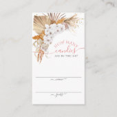 Boho Terracottaキャンディーズゲームカードの数 エンクロージャーカード (正面)