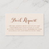Boho Terracottaスクリプト赤ちゃんシャワー予約リクエスト エンクロージャーカード (正面)