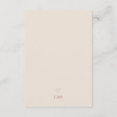 Boho TerracottaスクリプトQRコードウェディングRSVPカード エンクロージャーカード (裏面)