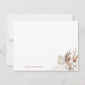 Boho Terracottaフローラフルネームまたはカップル名 ノートカード (正面)