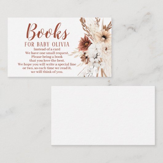 Boho Terracottaブックスベビーエンクロージャカード エンクロージャーカード (正面/裏面)