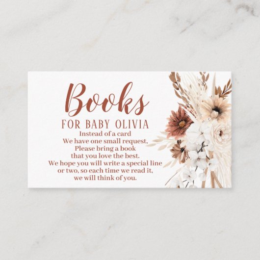 Boho Terracottaブックスベビーエンクロージャカード エンクロージャーカード (正面)