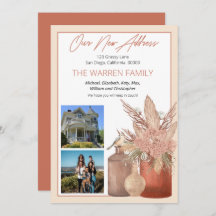 Boho Terracotta乾燥した草のフローラ写真の移動