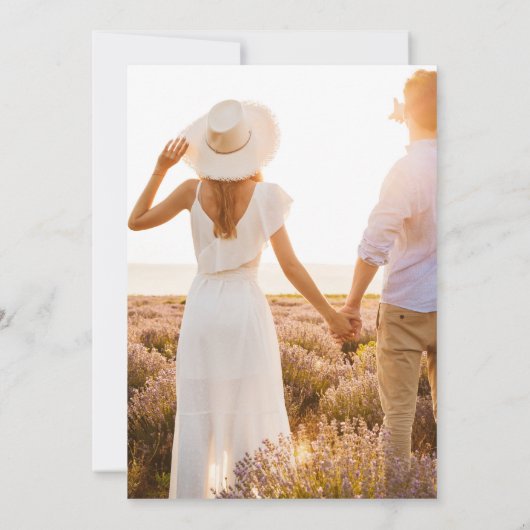 Boho Terracotta写真アーチウェディング日付を保存 (裏面)