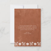 Boho Terracotta写真サンキューカード サンキューカード (裏面)