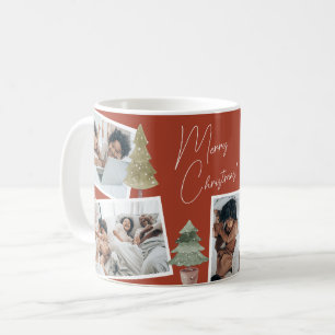 Boho Terracotta写真数々のクリスマスパイン コーヒーマグカップ