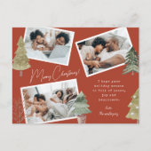 Boho Terracotta写真数々のクリスマスパイン シーズンポストカード (正面)