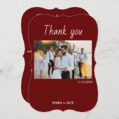 Boho Terracotta写真結婚のサンキューカード 招待状 (正面/裏面)