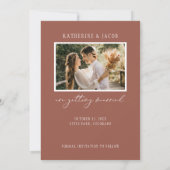 Boho Terracotta写真結婚ズ セーブザデート (裏面)