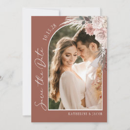 Boho Terracotta写真結婚ズ セーブザデート