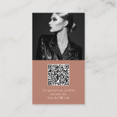 Boho terracotta写真qrコードロゴ写真家 名刺 (裏面)