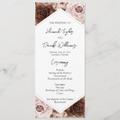 Boho Terracotta印刷可能結婚式プログラム 招待状 (正面)