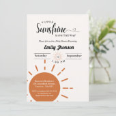 Boho terracotta小さな春輝き赤ちゃんシャワー 招待状 (スタンド正面)