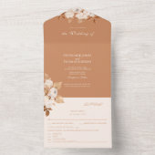 Boho Terracotta牡丹すべて1つの結婚式の招待 オールインワン招待状 (内側)