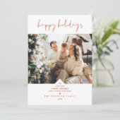 Boho Terracotta素朴 Rustスクリプトエレガントの写真 シーズンカード (スタンド正面)