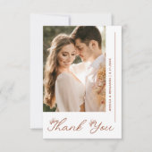 Boho Terracotta結婚の写真サンキューカード サンキューカード (正面)