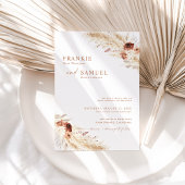 Boho Terracotta結婚式モダン結婚招待 招待状