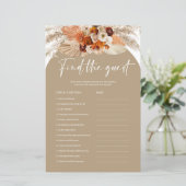 Boho terracotta銅パンパは、ゲストゲームを見つける (スタンド正面)