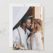 Boho Terracotta 2枚の写真の結婚式の日付を保存 (裏面)