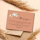 Boho Terracotta 2枚の写真結婚ありがとう サンキューカード