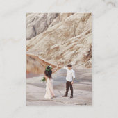 Boho Terracotta Arch & Photo QRコードウェディングRSVP エンクロージャーカード (裏面)