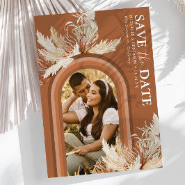 Boho Terracotta Arch Photo Save The Date セーブザデート