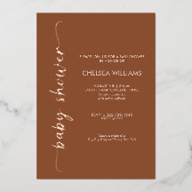 Boho Terracotta, Beige & Foil 実在 Baby Shower