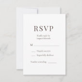 Boho Terracotta Clay Minimalist Wedding RSVP  (正面)