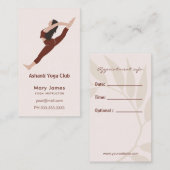 Boho Terracotta Earthy Yoga Instructor 予約カード (正面/裏面)