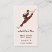 Boho Terracotta Earthy Yoga Instructor 予約カード (正面)