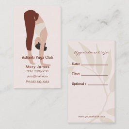 Boho Terracotta Earthy Yoga Instructor 予約カード