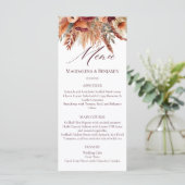 Boho Terracotta Fall Florals Dried Pampas Grass メニュー (スタンド正面)