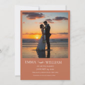 Boho Terracotta Floral  Arch Photo   セーブザデート (裏面)