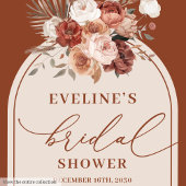 Boho Terracotta Floral Napkins for Bridal Shower