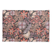 Boho Terracotta Floral Pattern Pillow Case Set 枕カバー (裏面-左)