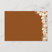 Boho Terracotta Floral Wedding Details エンクロージャーカード (裏面)
