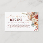 Boho Terracotta Flowers Fall Please Bring A Recipe エンクロージャーカード (正面)