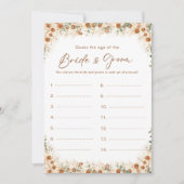 Boho Terracotta Guess the Age Game | Rustic Bridal (正面)