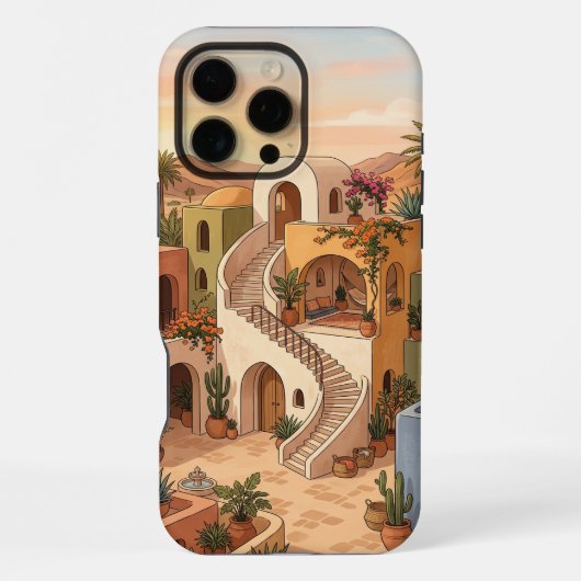 Boho Terracotta iPhone 16 Pro Max Case | Moroccan iPhoneケース (裏面)
