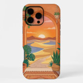 Boho Terracotta iPhone 16 Pro Max Case | Tropical iPhoneケース (裏面)