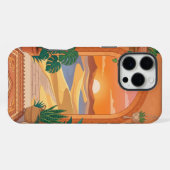 Boho Terracotta iPhone 16 Pro Max Case | Tropical  iPhoneケース (裏面横)