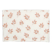 Boho Terracotta Leaf Botanical Pattern Pillowcase 枕カバー (正面左)