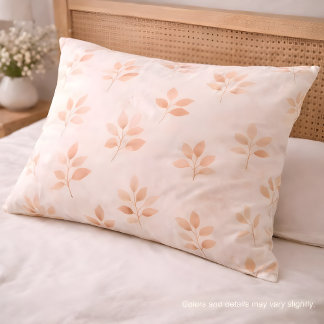 Boho Terracotta Leaf Botanical Pattern Pillowcase 枕カバー
