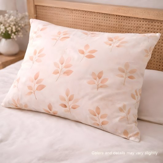 Boho Terracotta Leaf Botanical Pattern Pillowcase 枕カバー